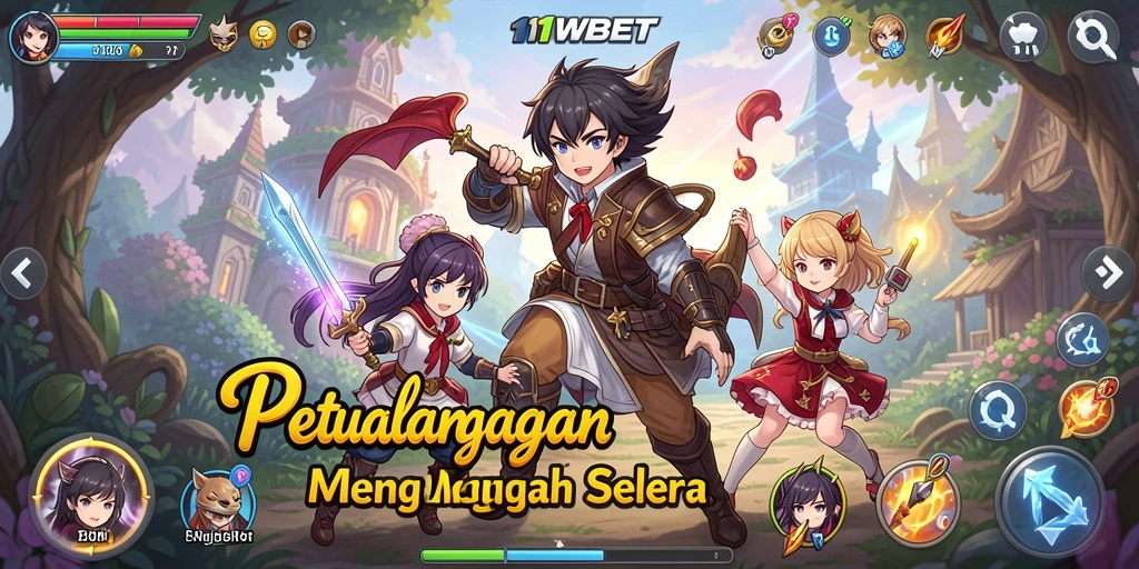 Tangkapan layar gameplay <strong>11WBET</strong> menunjukkan aksi seru dan karakter ikonik Anime.
