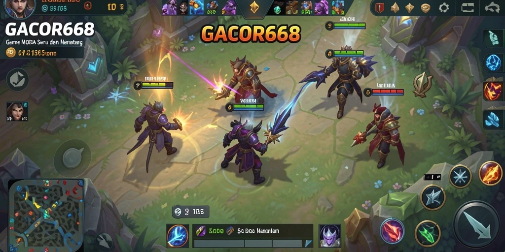 Screenshot gameplay GACOR668 dengan aksi seru di arena pertarungan.