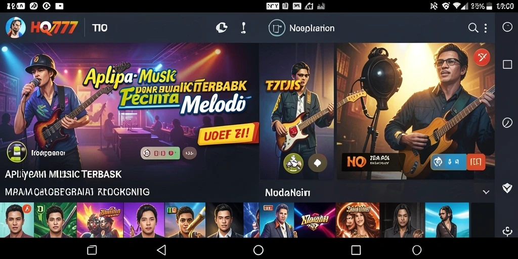 Screenshot gameplay HQ777 yang menarik dengan pilihan musik bervariasi.