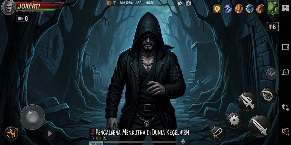 Gameplay JOKER11 penuh ketegangan dan suasana mencekam.