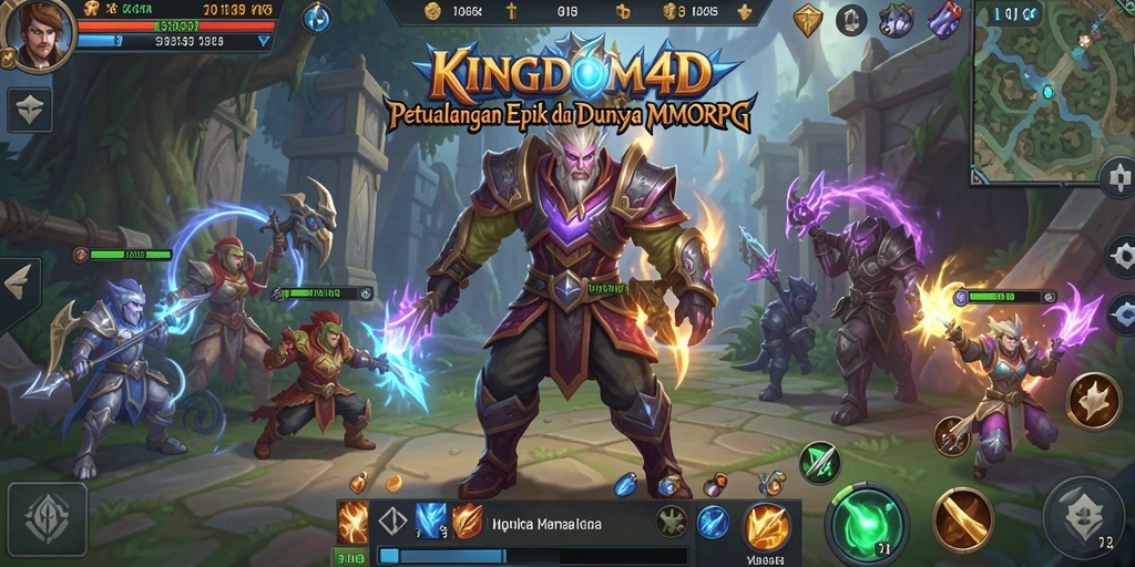 Tampilan menakjubkan dari gameplay MMORPG KINGDOM4D.