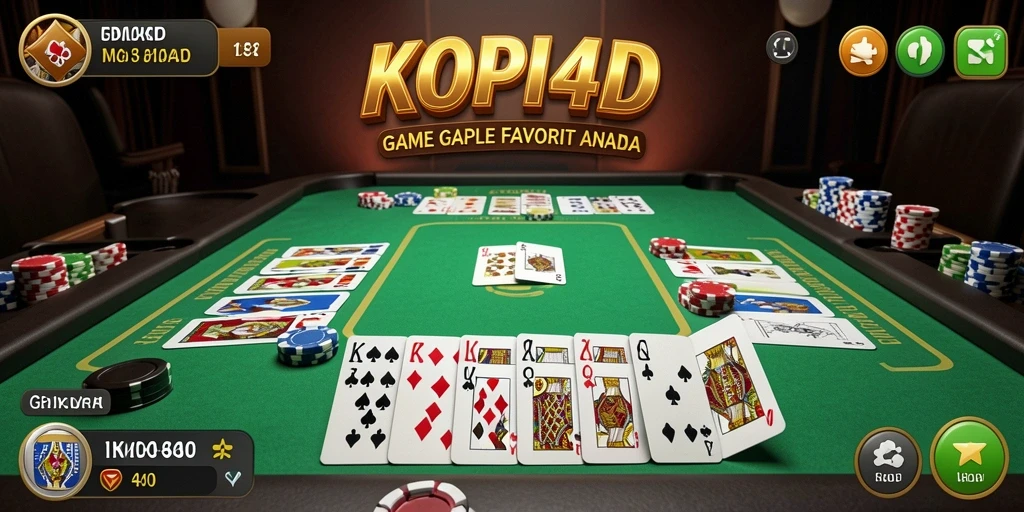 Tampilan gameplay Gaple KOPI4D yang seru dan interaktif.