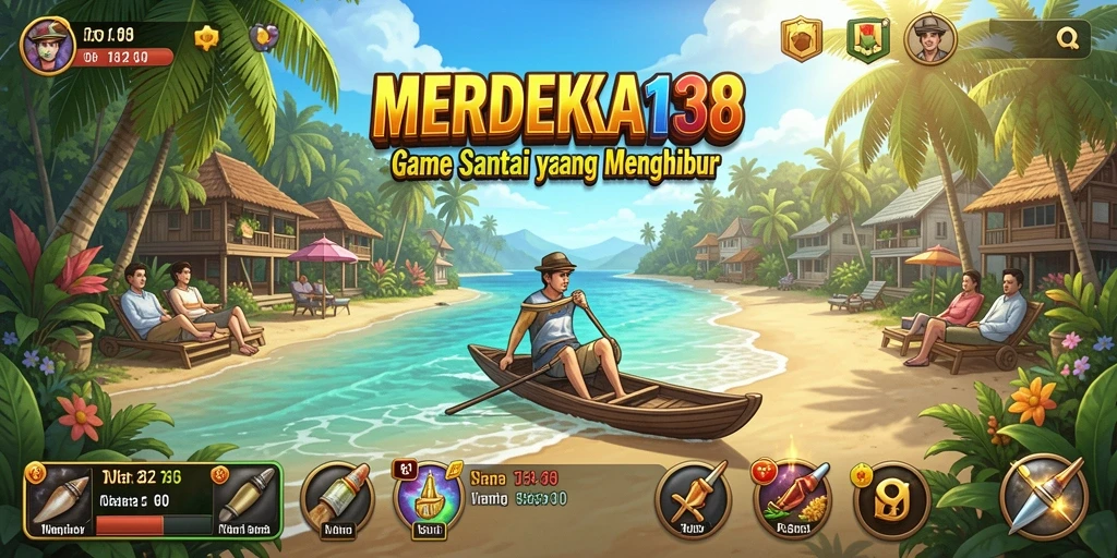 Tampilan gameplay menarik dan penuh warna dari MERDEKA138.