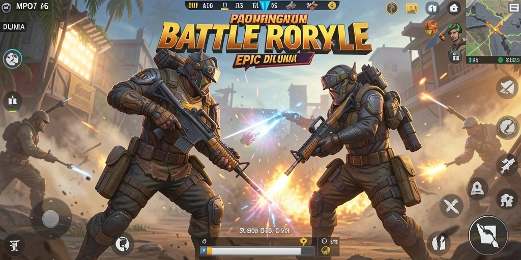 Tangkapan layar MPO76 menunjukkan aksi seru dalam pertarungan Battle Royale.