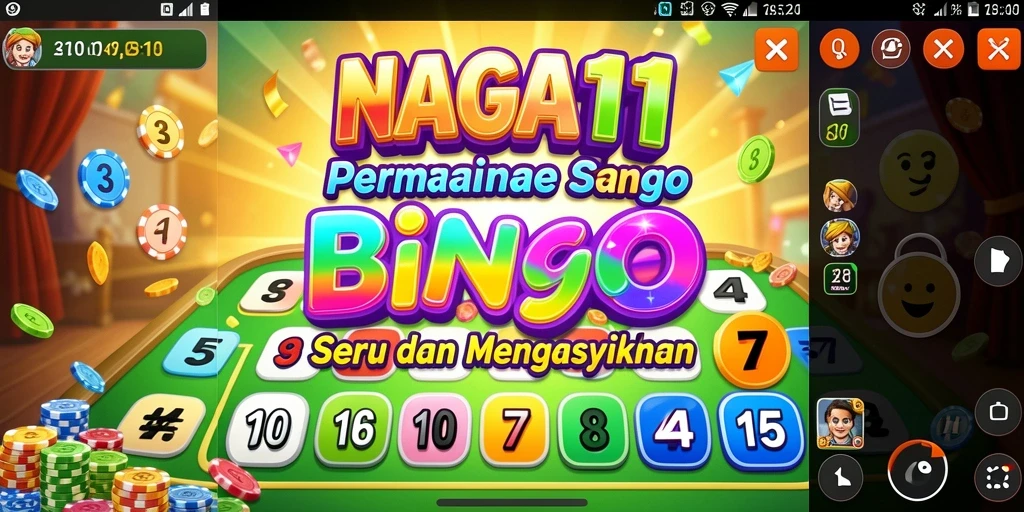 Menampilkan gameplay seru dan interaktif dari NAGA11 Bingo.