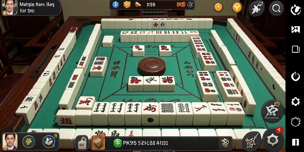 Tampilan gameplay menarik dari PK95 menunjukkan suasana Mahjong yang menantang.