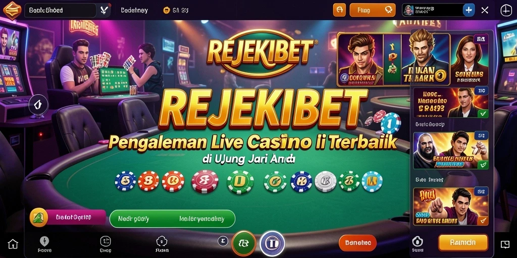 Tampilan gameplay REJEKIBET yang memukau dan interaktif di Live Casino.