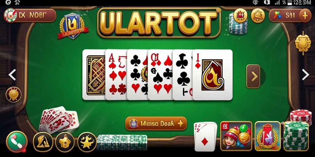 Tampilan gameplay seru di ULARTOTO dengan Domino.