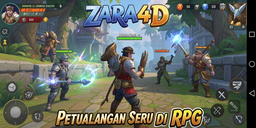Tampilan gameplay ZARA4D yang menakjubkan di dunia RPG.