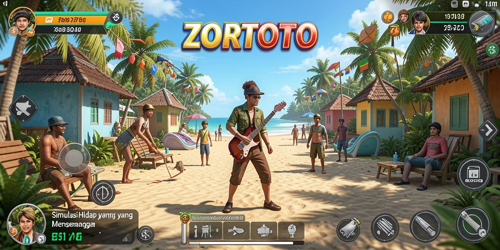 Screenshot ZORTOTO menampilkan gameplay simulasi yang menarik.